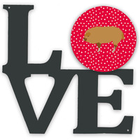 "Caroline's Treasures Hungarian Mangalica Pig Metal Artwork Love wall-decor, Multicolor"