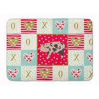 "Caroline's Treasures Mini Miniature Pig Love Machine Washable Memory Foam Mat doormats, Multicolor"
