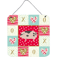 "Caroline's Treasures Gloucester Old Spot Pig Love Door Hanging Prints wall-decor, Multicolor"