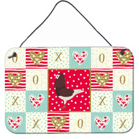 "Caroline's Treasures Capuchin Red Pigeon Love Door Hanging Prints wall-decor, Multicolor"