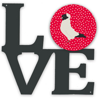 "Caroline's Treasures Nun Pigeon Metal Artwork Love wall-decor, Multicolor"