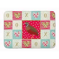 "Caroline's Treasures Chinese Painted or King Quail Love Machine Washable Memory Foam Mat doormats, Multicolor"