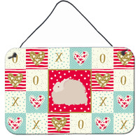 "Caroline's Treasures Fluffy Angora Rabbit Love Door Hanging Prints wall-decor, Multicolor"
