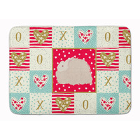 "Caroline's Treasures Fluffy Angora Rabbit Love Machine Washable Memory Foam Mat doormats, Multicolor"