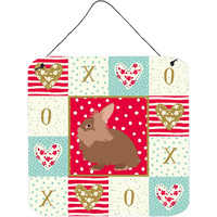 "Caroline's Treasures Lionhead Rabbit Love Door Hanging Prints wall-decor, Multicolor"