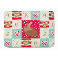 "Caroline's Treasures Lionhead Rabbit Love Machine Washable Memory Foam Mat doormats, Multicolor"
