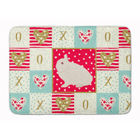 "Caroline's Treasures Hermelin Rabbit Love Machine Washable Memory Foam Mat doormats, Multicolor"