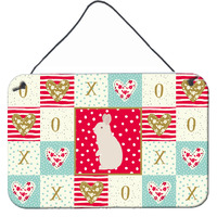 "Caroline's Treasures New Zealand White Rabbit Love Door Hanging Prints wall-decor, Multicolor"