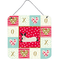 "Caroline's Treasures California White Rabbit Love Door Hanging Prints wall-decor, Multicolor"