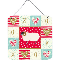 "Caroline's Treasures Scottish Blackface Sheep Love Door Hanging Prints wall-decor, Multicolor"