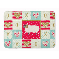 "Caroline's Treasures Scottish Blackface Sheep Love Machine Washable Memory Foam Mat doormats, Multicolor"