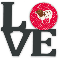 "Caroline's Treasures Jacob Sheep Metal Artwork Love wall-decor, Multicolor"