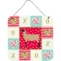 "Caroline's Treasures Hampshire Down Sheep Love Door Hanging Prints wall-decor, Multicolor"