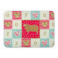 "Caroline's Treasures East Friesian Sheep Love Machine Washable Memory Foam Mat doormats, Multicolor"