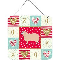 "Caroline's Treasures Kerry Hill Sheep Love Door Hanging Prints wall-decor, Multicolor"