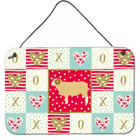 "Caroline's Treasures Horned Dorset Sheep Love Door Hanging Prints wall-decor, Multicolor"