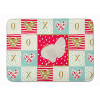 "Caroline's Treasures White Holland Turkey Love Machine Washable Memory Foam Mat doormats, Multicolor"