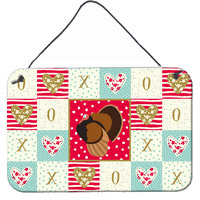 "Caroline's Treasures Bronze Turkey Love Door Hanging Prints wall-decor, Multicolor"
