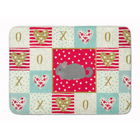 "Caroline's Treasures Agouti Chinchilla Love Machine Washable Memory Foam Mat doormats, Multicolor"