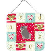 "Caroline's Treasures Beige Wellman Chinchilla Love Door Hanging Prints wall-decor, Multicolor"