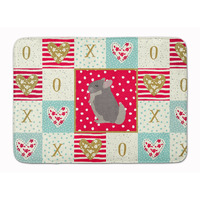 "Caroline's Treasures Beige Wellman Chinchilla Love Machine Washable Memory Foam Mat doormats, Multicolor"