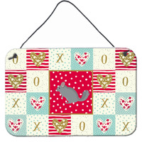"Caroline's Treasures Foggy Chinchilla Love Door Hanging Prints wall-decor, Multicolor"