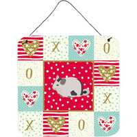 "Caroline's Treasures Mosaic Chinchilla Love Door Hanging Prints wall-decor, Multicolor"