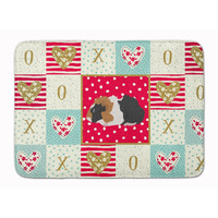 "Caroline's Treasures Abyssinian Guinea Pig Love Machine Washable Memory Foam Mat doormats, Multicolor"