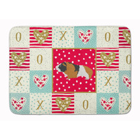 "Caroline's Treasures Rex Guinea Pig Love Machine Washable Memory Foam Mat doormats, Multicolor"