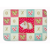 "Caroline's Treasures Silkie Guinea Pig Love Machine Washable Memory Foam Mat doormats, Multicolor"