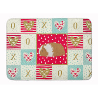 "Caroline's Treasures Texel Guinea Pig Love Machine Washable Memory Foam Mat doormats, Multicolor"