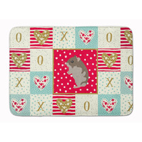 "Caroline's Treasures Dwarf Hamster Love Machine Washable Memory Foam Mat doormats, Multicolor"