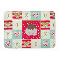 "Caroline's Treasures Dzungarian Hamster Love Machine Washable Memory Foam Mat doormats, Multicolor"