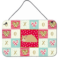 "Caroline's Treasures Syrian Golden Hamster Love Door Hanging Prints wall-decor, Multicolor"