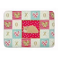 "Caroline's Treasures Syrian Golden Hamster Love Machine Washable Memory Foam Mat doormats, Multicolor"