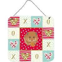 "Caroline's Treasures Teddy Bear Hamster Love Door Hanging Prints wall-decor, Multicolor"