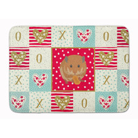 "Caroline's Treasures Teddy Bear Hamster Love Machine Washable Memory Foam Mat doormats, Multicolor"