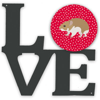 "Caroline's Treasures Turkish Hamster Metal Artwork Love wall-decor, Multicolor"