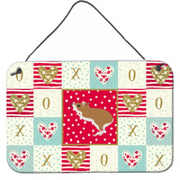 "Caroline's Treasures White Legged Hamster Love Door Hanging Prints wall-decor, Multicolor"