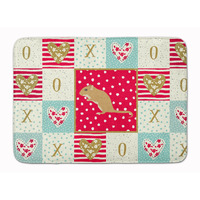 "Caroline's Treasures Gerbil Mouse Love Machine Washable Memory Foam Mat doormats, Multicolor"