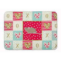 "Caroline's Treasures Grey Domestic Mouse Love Machine Washable Memory Foam Mat doormats, Multicolor"