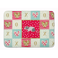 "Caroline's Treasures Japanese Mouse Love Machine Washable Memory Foam Mat doormats, Multicolor"