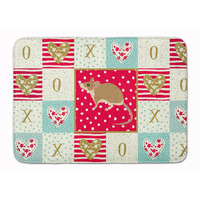 "Caroline's Treasures Spiny Mouse Love Machine Washable Memory Foam Mat doormats, Multicolor"