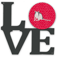 "Caroline's Treasures Husky Rat Metal Artwork Love wall-decor, Multicolor"