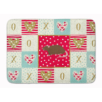 "Caroline's Treasures Rex Rat Love Machine Washable Memory Foam Mat doormats, Multicolor"