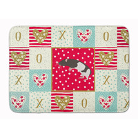 "Caroline's Treasures Tailless Rat Love Machine Washable Memory Foam Mat doormats, Multicolor"