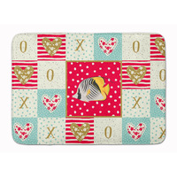 "Caroline's Treasures Butterfly Fish Love Machine Washable Memory Foam Mat doormats, Multicolor"