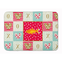 "Caroline's Treasures Goldfish Common Love Machine Washable Memory Foam Mat doormats, Multicolor"