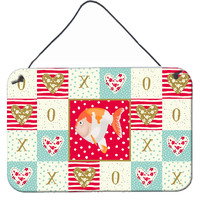 "Caroline's Treasures Lionhead Goldfish Love Door Hanging Prints wall-decor, Multicolor"