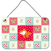 "Caroline's Treasures Oranda Red Cap Goldfish Love Door Hanging Prints wall-decor, Multicolor"